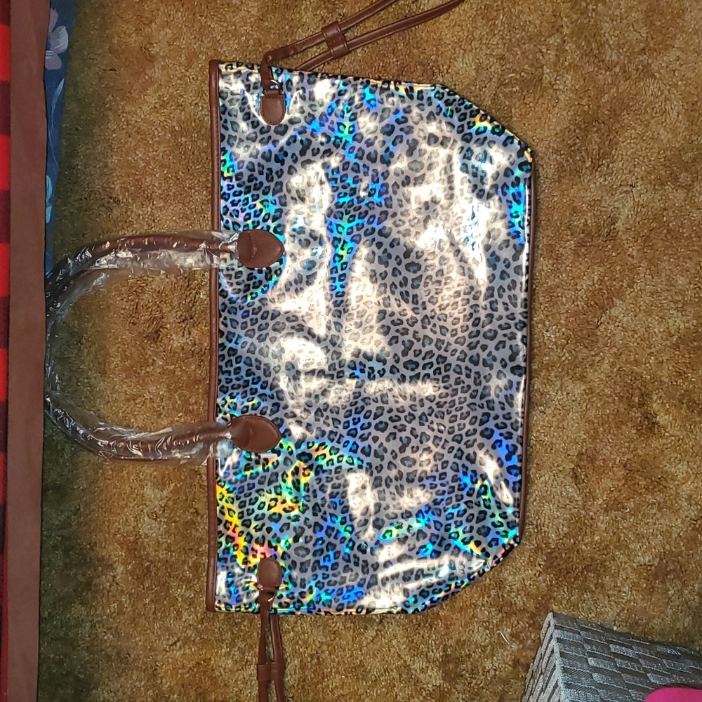 New Shiny Leopard Print Totebag